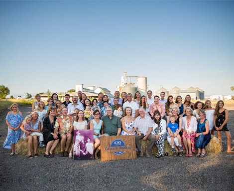 A group photo of the people who work for Gorrill Ranch
